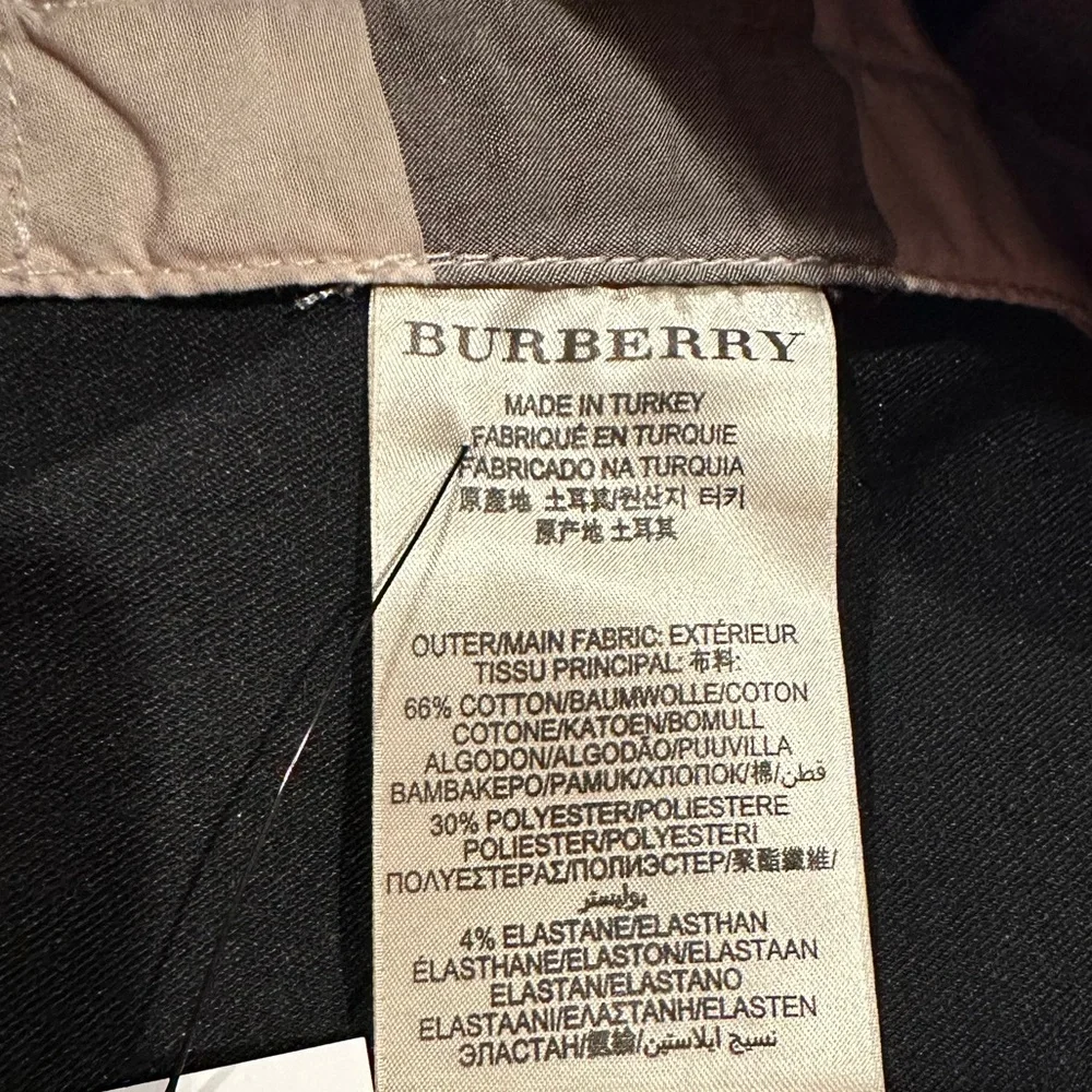 BURBERRY BLACK BIKERCORE Y2K STRETCH NOVA PRINT LINING PENCIL SKIRT SIZE 4